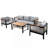 4 Pieces Outdoor Sectional Sofa Set 5-person Patio Seating Group Outdoor Conversation Set with Cushions and a Coffee Table for Patios, Gardens, or Balcony-1314420189
