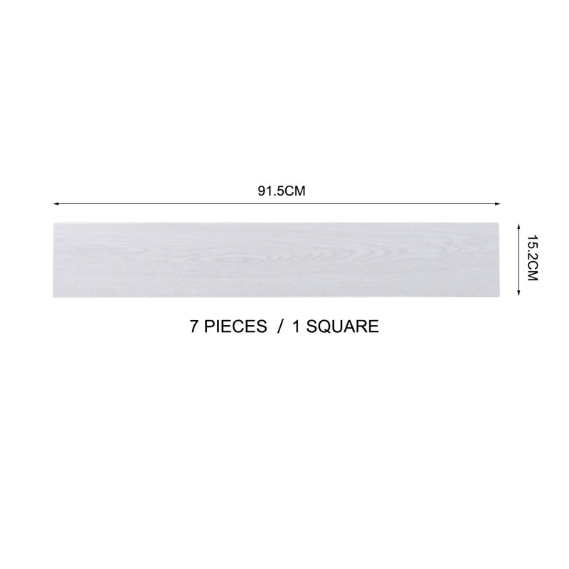 15.2cm W x 91.5cm L x 0.2cm Laminate Flooring