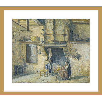 «The Kitchen at Piette’s Montfoucault» par Camille Pissarro, impression giclée encadrée