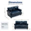 59" Upholstered Loveseat Faux Leather Sofa-1176101036