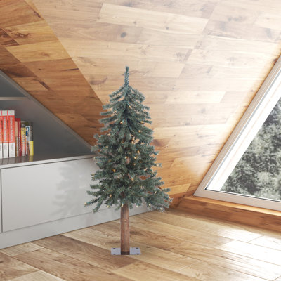 Natural Bark Alpine Artificial Christmas Tree