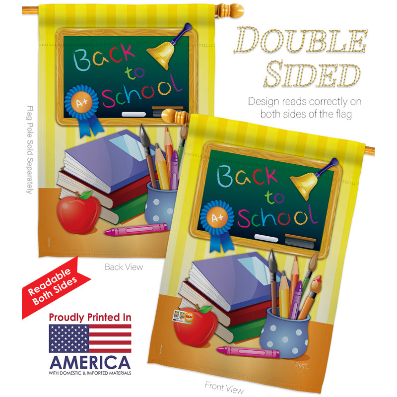 Double Sided 40'' H x 28'' W Polyester Flag Set