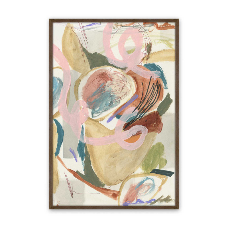 «Unraveled Pulse II» par Melissa Wang, reproduction d'art sur toile, H 16 po x l 12 po, Brun