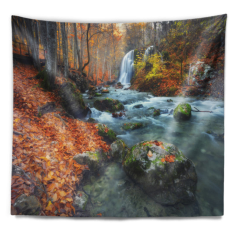 Tapisserie en polyester avec feuilles et accessoires suspendus inclus, H 68 po x l 80 po