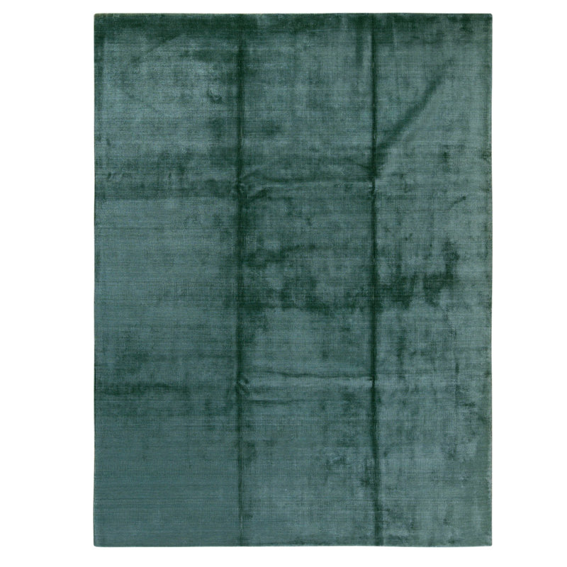 Hand Knotted Area Rug in Light Green