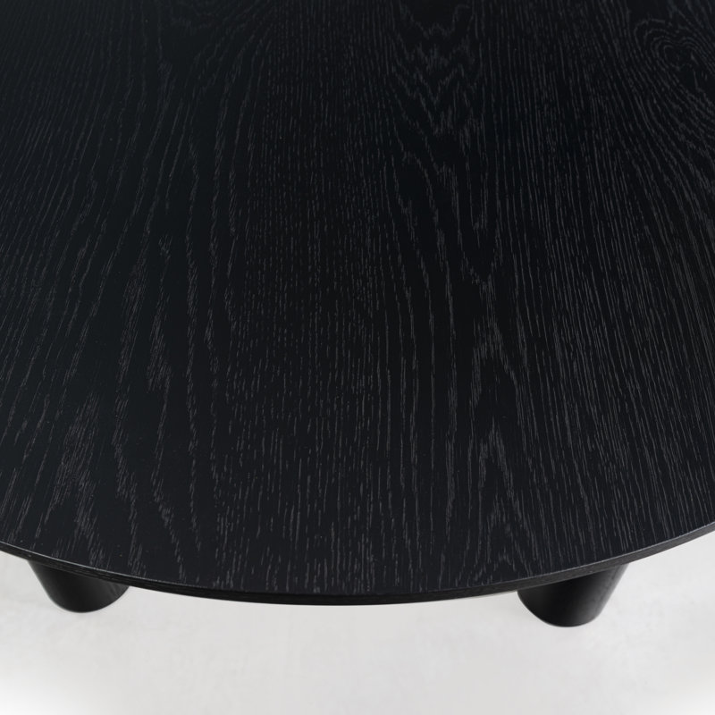Aleshire Sofiette Wood Oval Dining Table, Black