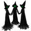 Trio de sorcières sans visage illuminé 4 pi