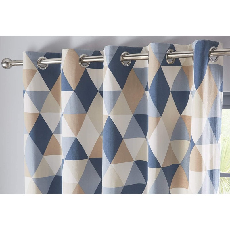 Higden Room Darkening Curtain Panel Pair, Width 229 x Drop 229 cm, Navy