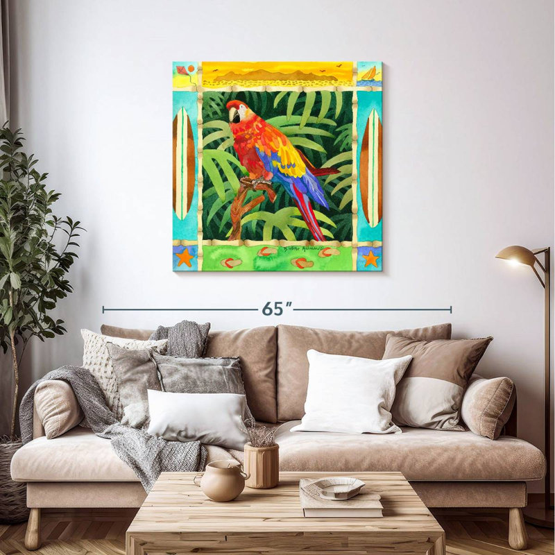 Brampt Surf Parrot, 39" H x 39" W