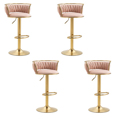 Christal Swivel Upholstered Adjustable Height Counter Stool