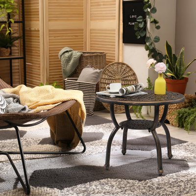 Kirklan Round Outdoor Side Table , 23.6 " W 23.6 " D