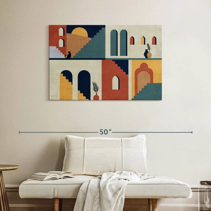 Lilie Abstract Abodes, 26" H x 39" W