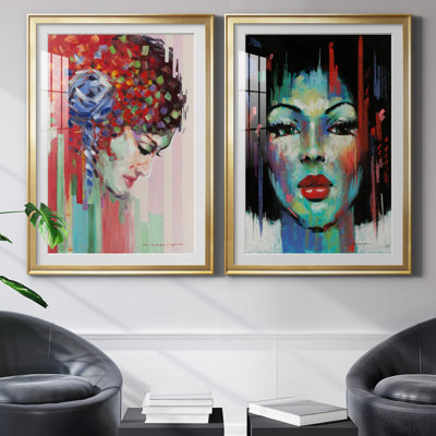 «Confetti Girl III», ensemble de 2 reproductions d'art