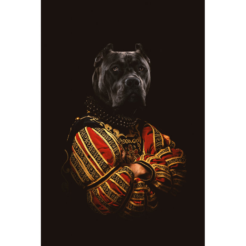 Portrait de chien de race pure en tant que royauté par Lorado, H 36 po x l 24 po