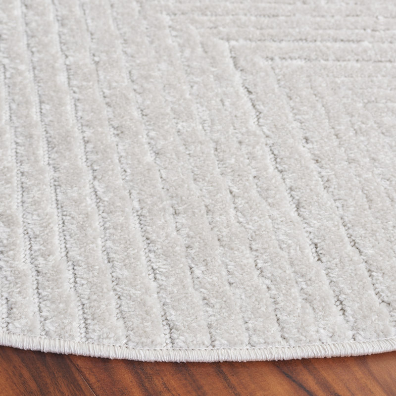 Keyona Performance Geometric Rug, Round 6'7"
