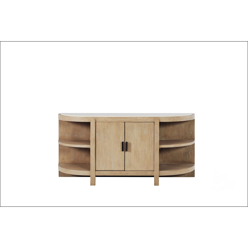 Console courbée à 2 portes avec plateau