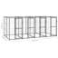 Chenil pour chien en acier galvanisé Vidaxl, PE 130,1 pieds carrés Durable-114101410-114101411