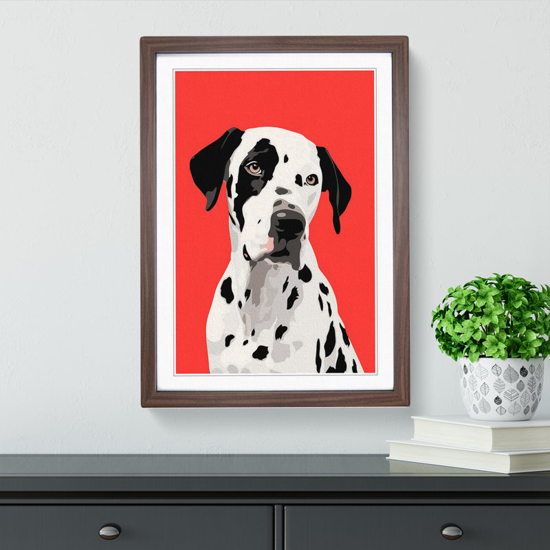 Single Picture Frame Print on Wood, 46cm H x 34cm W, Walnut Framed