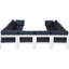 Canapé modulaire d'extérieur en forme de U de 120 po avec coussins Koeppelle-61189473-61209674
