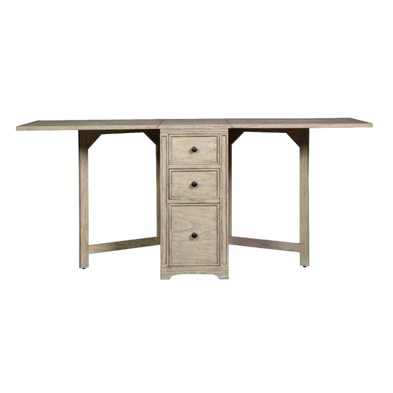 Drop Leaf Desk With Expandable Work Surface, Sliver