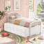 Lit plateforme simple en bois massif avec 6 tiroirs, parfait pour les enfants et des solutions de rangement peu encombrantes