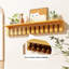 Wall-Mounted Wooden Piano-Key Style Coat Rack With Shelf - Space-Saving Entryway & Bedroom Organizer, Solid Wood Construction, Dual Installation (Drill Or No-Drill)