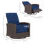 Fauteuil inclinable pivotant en osier pour l'extérieur Outsunny (excluant la table)-311161718