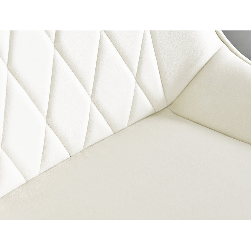 Ensemble repas pour quatre personnes, Crème / doré, H 29,53 po x L 47,24 po x L 47,24 po