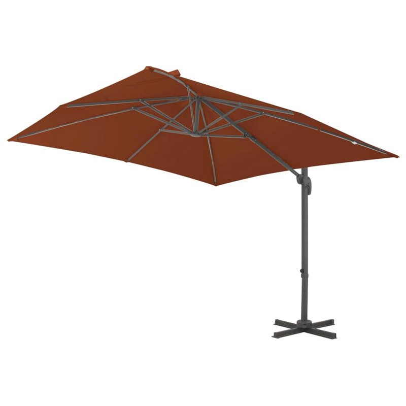 Battle 300cm X 400cm Rectangular Cantilever Parasol, Brown