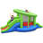 Gymax Inflatable Snail Bounce House Dual Slide Basketball Game Without Blower