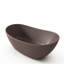 Baignoire de trempage autoportante 65 pouces à surface solide gris brun avec finition mate