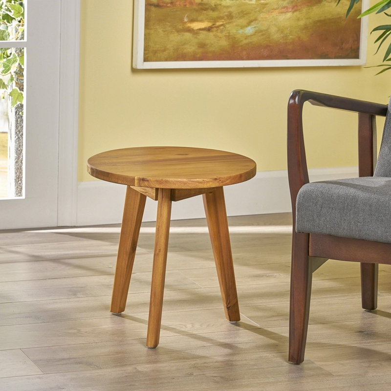 Petite table d'appoint de jardin avec balcon et peu d'espace, Teinte naturelle