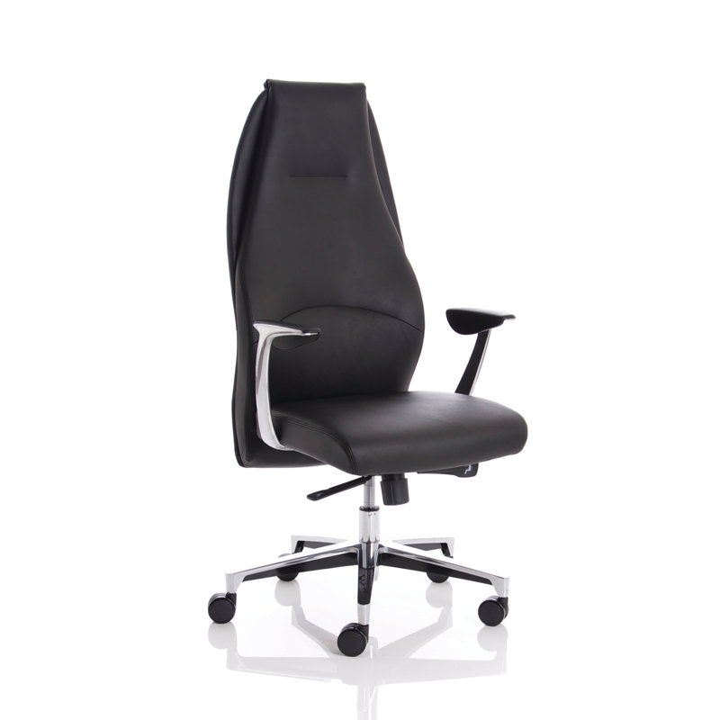 Mien Bonded Leather Executive Chair, Black
