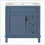 Petite armoire de meuble-lavabo en céramique 2 tiroirs-121100886