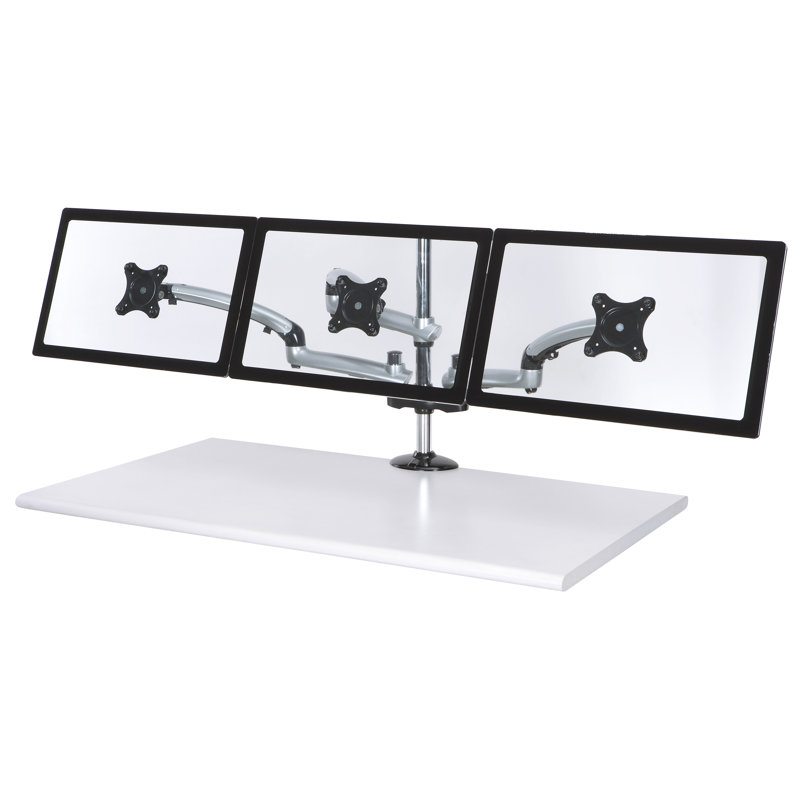 Cotytech Multi-Screen Desktop Mount, Grommet, Silver