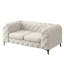 Ensemble de salon 2 pièces en polyester capitonné avec causeuse et canapé Chesterfield-131643562