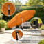 180 cm W X 180 cm D Beach Parasol with Manual Lift