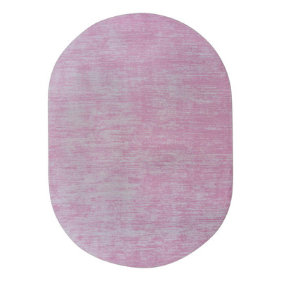 Tapis rose tressé rustique