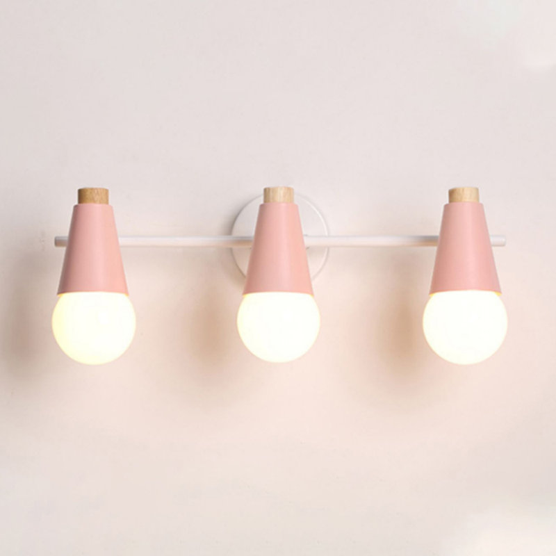 Éclairage pour meuble-lavabo couleur 3 lumières, Rose