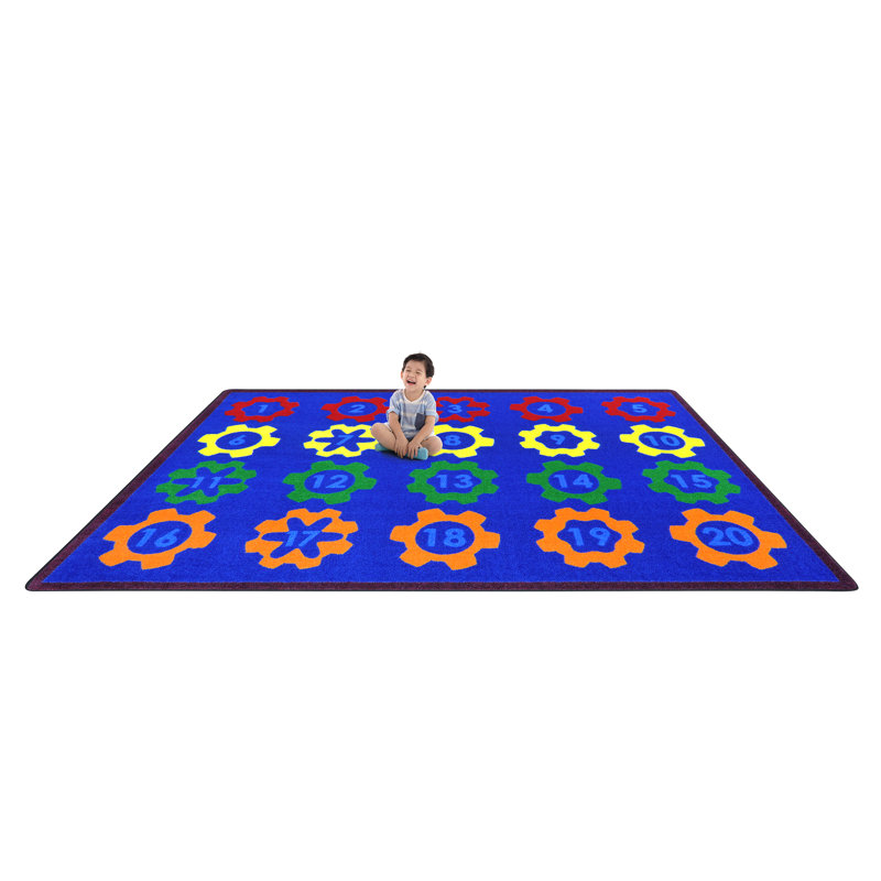 Kid Essentials Geared Up 7'8" x 10'9" Multi Area Rug