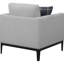 Chaise d'appoint grise pour le salon - Coussins et dossier de détente élégant