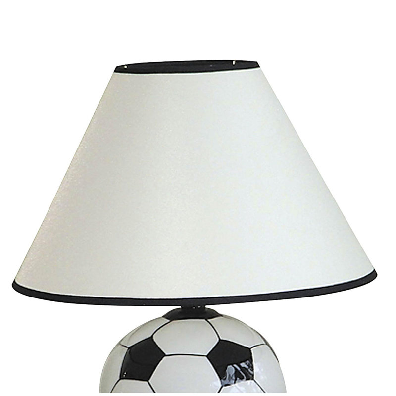 Lampe de table haute en céramique 12 po, forme soccer, 12 po