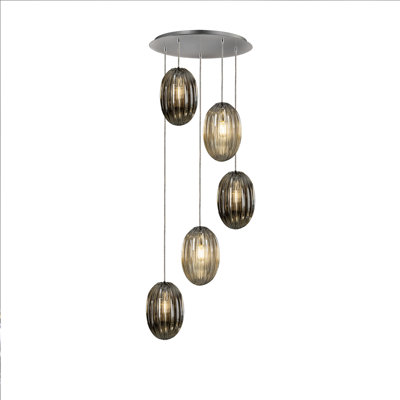 Nola 5 - Light Chrome Cluster Pendant