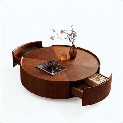 Coffee Tables, Circular Design, Suitable For Living Rooms, Material, Suitable For Bedrooms, Living Rooms, And Offices