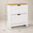 Shoe Cabinet with 2 Flip Drawers, Slim Shoe Storage Cabinet with Adjustable Dividers, Entryway Shoe Organizer for 12 Pairs of Shoes for Hallway, Natural & White