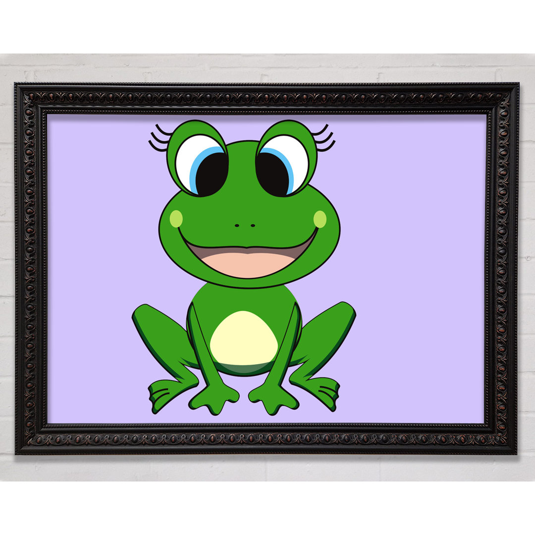 Happy Frog Ready - Einzelner Bilderrahmen Druck