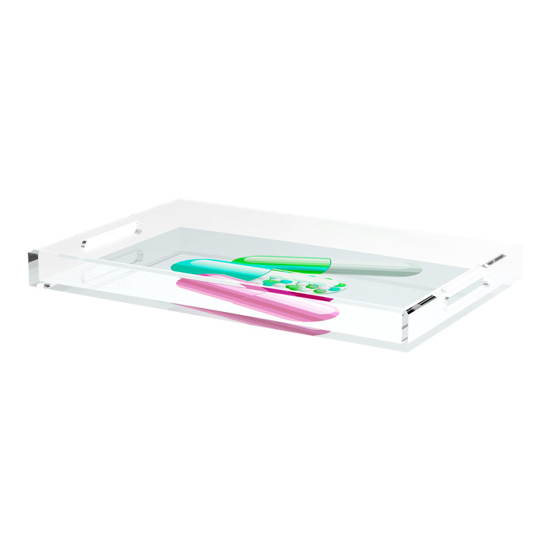 Get Millions of Followers Acrylic Rectangle Decorative Tray, 22.5"W x 14.5"D x 2"H