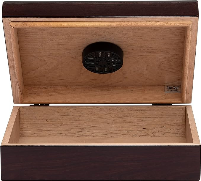 Humidor Ebern Designs Traveller, capacité de 20 cigares, loupe, Cerisier