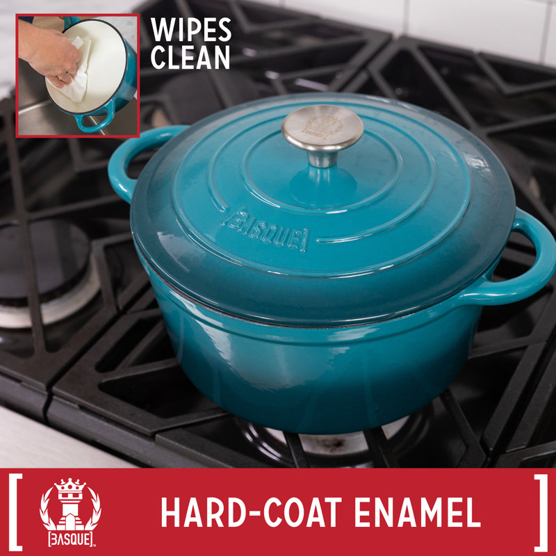 Basque 7 - Piece Non-Stick Enameled Cast Iron Cookware Set & Reviews ...