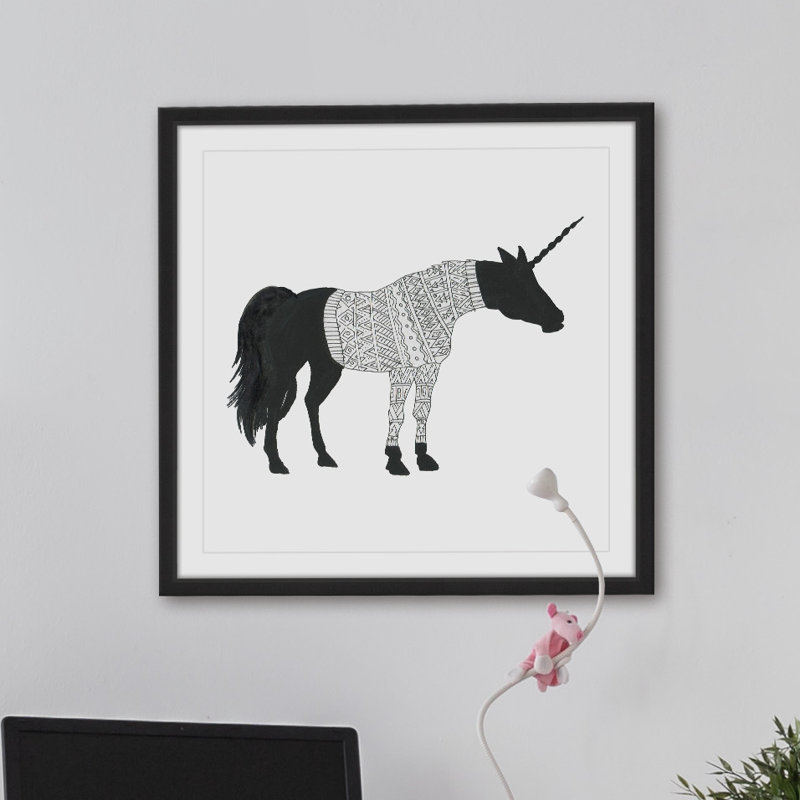 «Save the Unicorns», reproduction encadrée, H 32 po x l 32 po